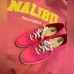 Barbie color Keds. Brand new never worn. Neon pink 💕